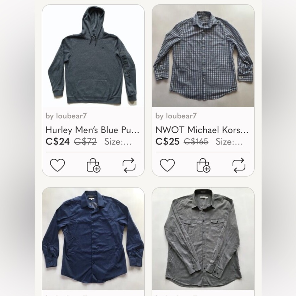 Any 2 men’s shirts for $20